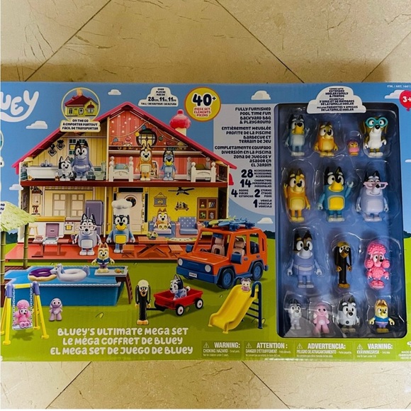 Bluey's Ultimate Mega Set 40+ Pieces, 14 Characters House Pool Playground - Picture 1 of 5